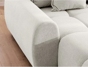 Biela rohová pohovka (ľavý roh/s leňoškou) Albane – Ropez