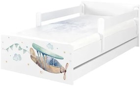 Raj posteli Detská posteľ "Lietadlo" MAX  XL biela