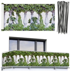 Zelená plastová balkónová zástena 500x85 cm - Maximex