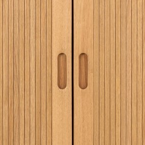 Šatníková skriňa v dekore duba v prírodnej farbe 100x200x55 cm Langley – Actona