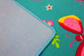 Vopi, Detský kusový koberec Motýlik 5271 modrý, 80x120, modrá, detská izba