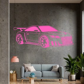 Veselá Stena Samolepka Audi Auto Farba: ružová, Veľkosť: 60 x 22 cm