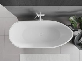 Mexen Eos, voľne stojaca vaňa 150 x 75 cm, biela-čierna, biely prepad, 52471507575-20