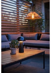 Čierna LED stolová lampa so stmievačom (výška 28 cm) Mushroom – Star Trading