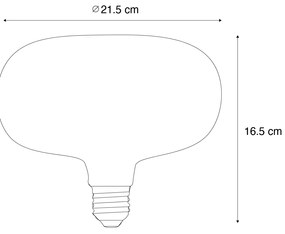 E27 LED žiarovka P215 dymová 3,4W 60lm 1800K