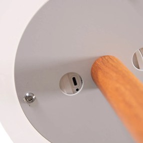 Vonkajšia stojaca lampa biela vrátane stmievateľnej solárnej nabíjateľnej LED IP65 - Chloe Plant