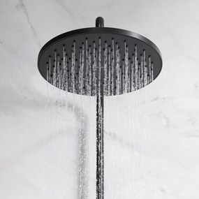 Sprchový systém AM.PM Like F07LA422 s termostatickou sprchovou batériou, čierny