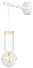 SKANDIA K1  | dizajnová nástenná lampa s drevom Farba: Biela