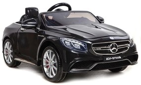 LEAN CARS ELEKTRICKÉ AUTÍČKO MERCEDES S63 AMG LAKOVANÉ ČIERNE MOTOR 2x45W - BATÉRIA 12V7Ah - 2021