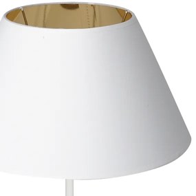 Stolná lampa s USB konektorom 1xE27/60W/230V biela