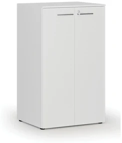 Kancelárska skriňa s dverami PRIMO WHITE, 3 police, 1335 x 800 x 640 mm, biela