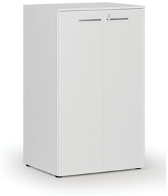 Kancelárska skriňa s dverami PRIMO WHITE, 3 police, 1335 x 800 x 640 mm, biela