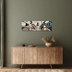 Obraz - Na móle (s hodinami) (90x30 cm)