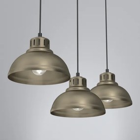 Luster na lanku SVEN 3xE27/15W/230V mosadz