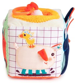 Lilliputiens - textilná kocka s aktivitami a prekvapením - Farma