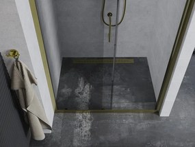 Mexen Apia, posuvné dvere do otvoru 105 x 190 cm, 6mm číre sklo, zlatý profil, 845-105-000-50-00