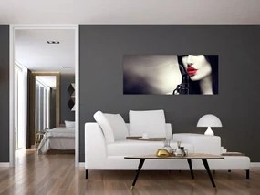 Obraz - Tajomná žena (120x50 cm)