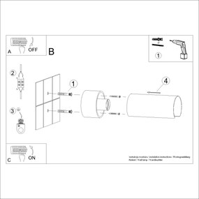 Sollux SL.1676 - Nástenné svietidlo FLASH 1xE27/15W/230V biela