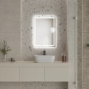 Erga Harper, LED zrkadlo 50x70cm, 1840 lm, 6500K, predné/zadné osvetlenie, ERG-V01-113-5070-00