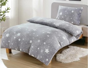 AKCE Mikroplyšové obliečky NIGHT STARS svetlosivé II. jakost Rozmer obliečky: 70 x 90 cm | 140 x 200 cm