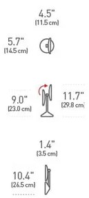 Kozmetické zrkadlo s osvetlením/zväčšovacie (10x) ø 12 cm Travel – simplehuman