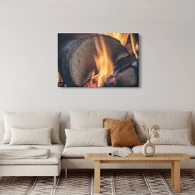 Obraz horiaceho dreva (90x60 cm)