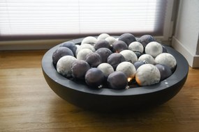 Okrasná miska PLANA, sklolaminát, 14xØ54 cm, antracit