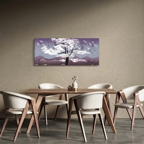 Obraz - Strom v oblakoch (120x50 cm)