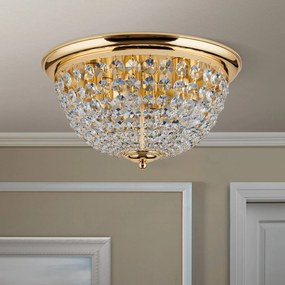 Stropné svietidlo Plafond zlatá/priehľadná Ø 47 cm