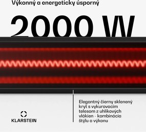 Klarstein Phantom infračervený ohrievač na stenu | 2000 W | 15 m² | Výkonný a tenký | 84 cm x 10 cm