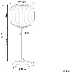 Stolná lampa čierna TOSNA Beliani