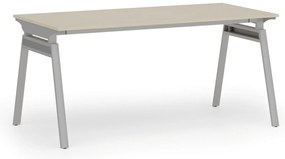 Kancelársky stôl PRIMO SIGMA, 160x80 cm, sivá podnož, breza