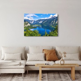 Obraz - Halštatské jazero, Hallstatt, Rakúsko (90x60 cm)