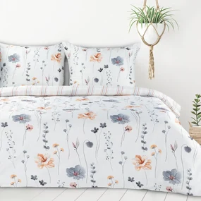 Dekorstudio Posteľná súprava so saténovou väzbou LEA 10 s motívom kvetov Rozmer posteľných obliečok: Šírka x Dĺžka: 140x200cm + 1ks 70x80 cm