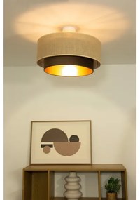 Prisadený luster SARTA 1xE27/60W/230V hnedá/juta