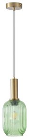 Luster na lanku 1xE27/15W/230V zelená pr. 13 cm