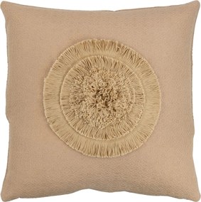 Béžový vankúš so strapcami Square Sun - 40*14*40cm