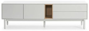 Krémovobiely TV stolík 180x56x40 cm Corvo – Teulat