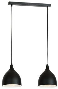Luminex Luster na lanku NOAK 2xE27/15W/230V čierna LU6222