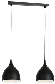 Luminex Luster na lanku NOAK 2xE27/15W/230V čierna LU6222