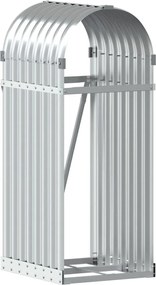 vidaXL Držiak na polená strieborný 40x45x100 cm pozinkovaná oceľ