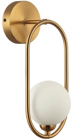 ITALUX WL-3965-1-BRO - Nástenné svietidlo LUPUS 1xG9/25W/230V zlatá