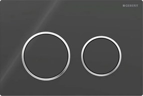 Geberit 115.085.KM.1 - Splachovacie tlačidlo Omega20 21,2x14,2 cm čierna/lesklý chróm