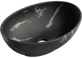 Mexen Elza, umývadlo na dosku 405x330x140 mm, čierna-imitácia kameňa, 21014084