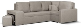 Rohová sedacia súprava s funkciou spania MODO2 s taburetkami Béžová
