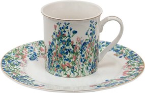 Porcelánový hrnček a kvety Floweries - 12*9*9 cm / 330 ml
