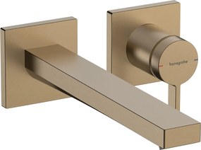 Hansgrohe Tecturis E, páková umývadlová batéria EcoSmart+ pod omietku s výtokom 225 mm, kartáčovaný bronz, HAN-73051140