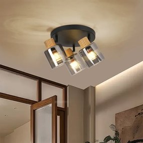 Brilagi - Bodové svietidlo HYGGE 3xE14/15W/230V čierna/dymová