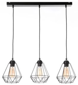 Luster na lanku DIAMENT MINI 3xE27/60W/230V
