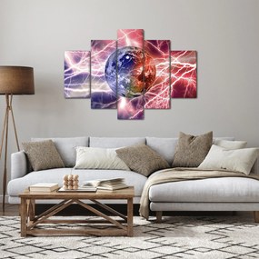 Obraz - Zemeguľa pod prúdom (150x105 cm)
